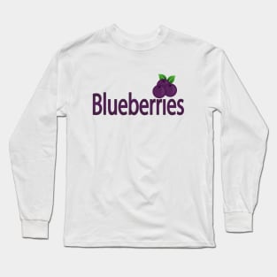 Blueberries Fun Design Long Sleeve T-Shirt